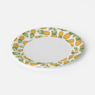 Assiettes En Carton Motif à ananas
