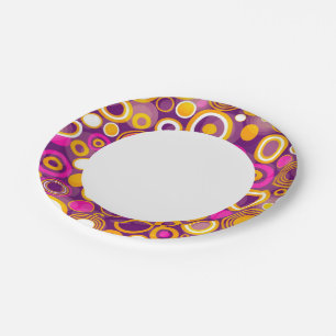 Assiettes En Carton Motif à point Polka Violet