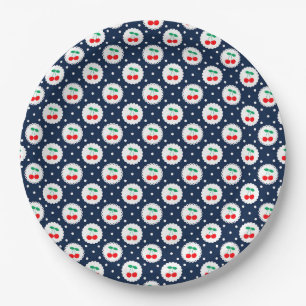 Assiettes En Carton Motif à points cerise – Cadeau et décoration de fr