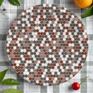 Assiettes En Carton Motif à points de couleurs rétro