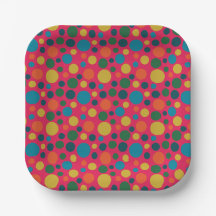 Motif à pois rose moderne