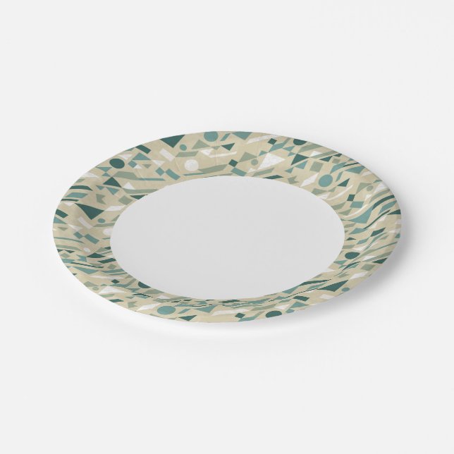 Assiettes En Carton motif Abstrait (Angle)