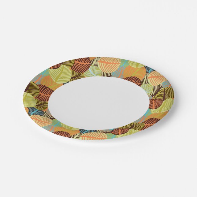 Assiettes En Carton motif Abstrait (Angle)