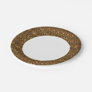 Assiettes En Carton motif africain de la peau de guépard
