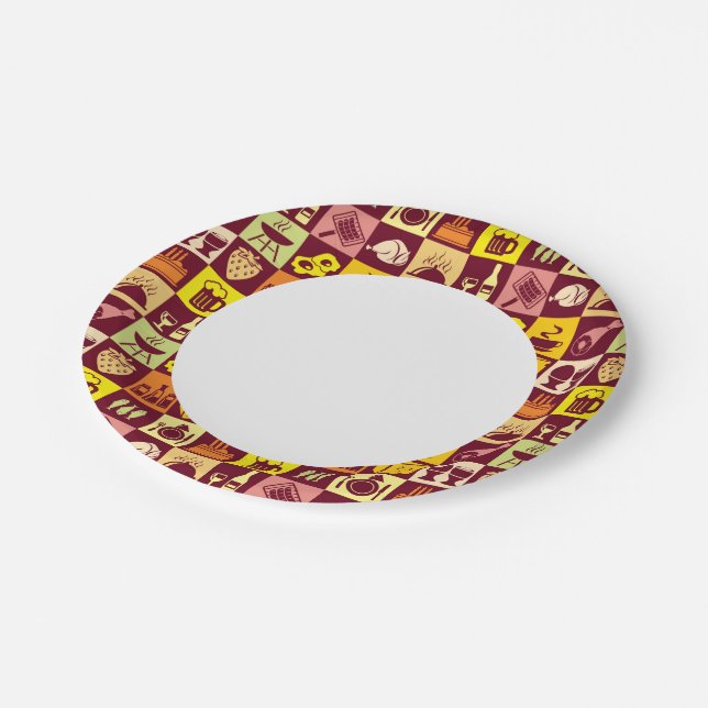 Assiettes En Carton Motif alimentaire 3 (Angle)
