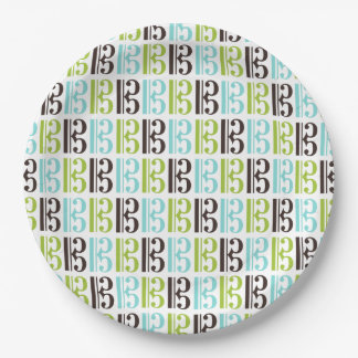 Assiettes En Carton Motif Alto Clef