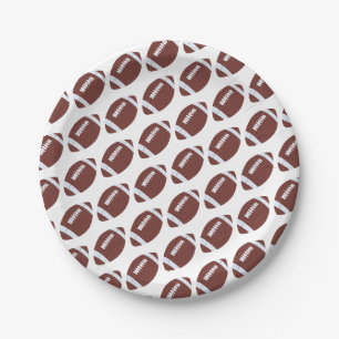 Assiettes En Carton Motif américain de football Gridiron Ball