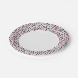 Assiettes En Carton motif Ancre