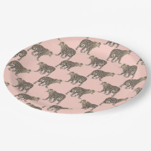 Assiettes En Carton Motif animal chic et branché Leopard