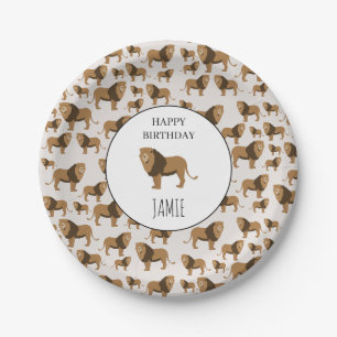 Assiettes En Carton Motif animal de la jungle personnalisée