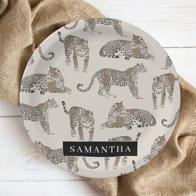 Assiettes En Carton Motif animal sauvage de la Jungle Leopard (Créateur téléchargé)