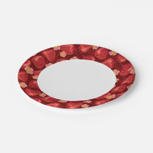 Assiettes En Carton Motif aux fraises 2 2