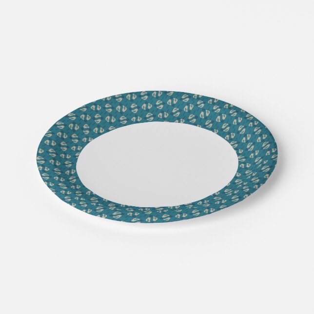 Assiettes En Carton motif aux oiseaux (Angle)