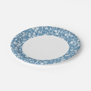 Assiettes En Carton motif aux oiseaux et ornement plante