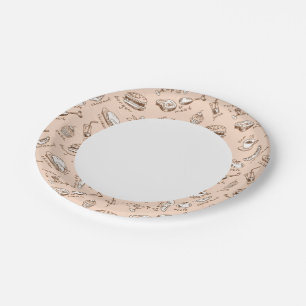 Assiettes En Carton Motif avec nourriture