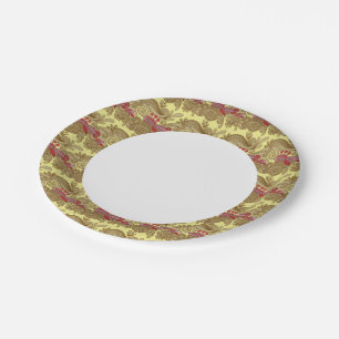 Assiettes En Carton Motif Avec Poisson Et Vague