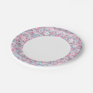 Assiettes En Carton Motif aztèque géométrique Abstrait 3
