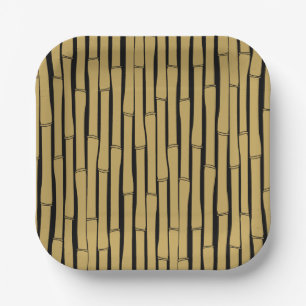 Assiettes En Carton Motif bambou