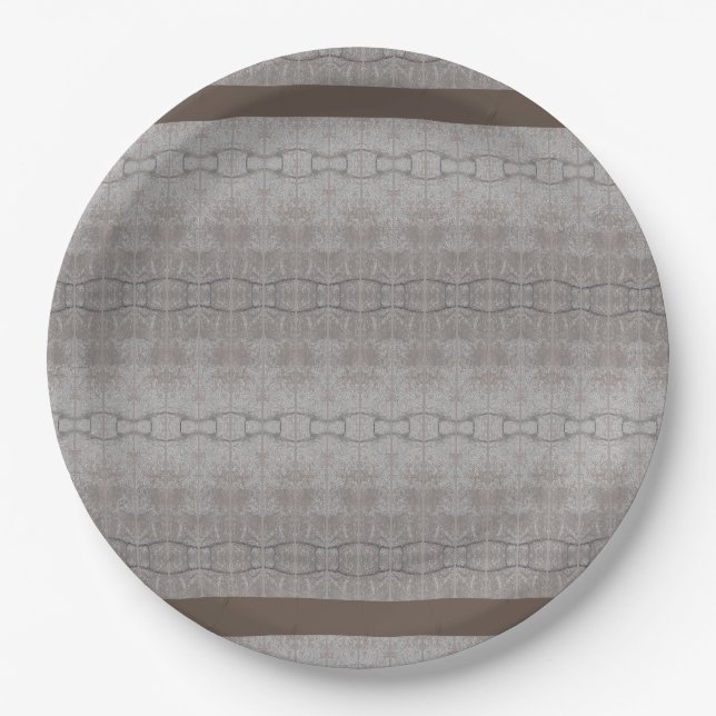 Assiettes En Carton Motif beige (Devant)