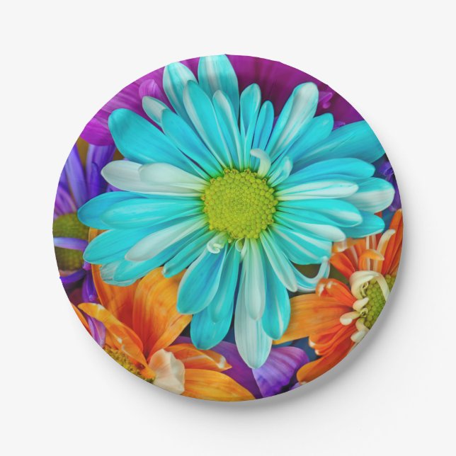 Assiettes En Carton Motif Big Daisy (Devant)