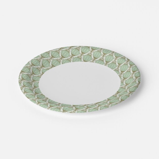 Assiettes En Carton Motif bleu de Motton (Angle)