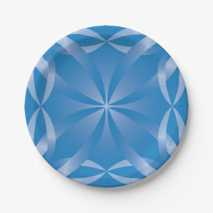 Assiettes En Carton motif bleu topaz