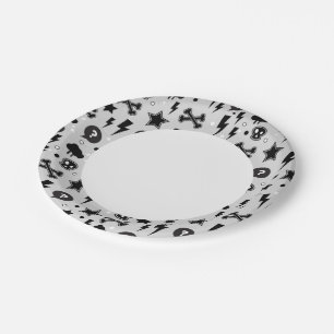Assiettes En Carton motif branché