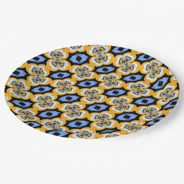 Assiettes En Carton Motif brillant (Angle)
