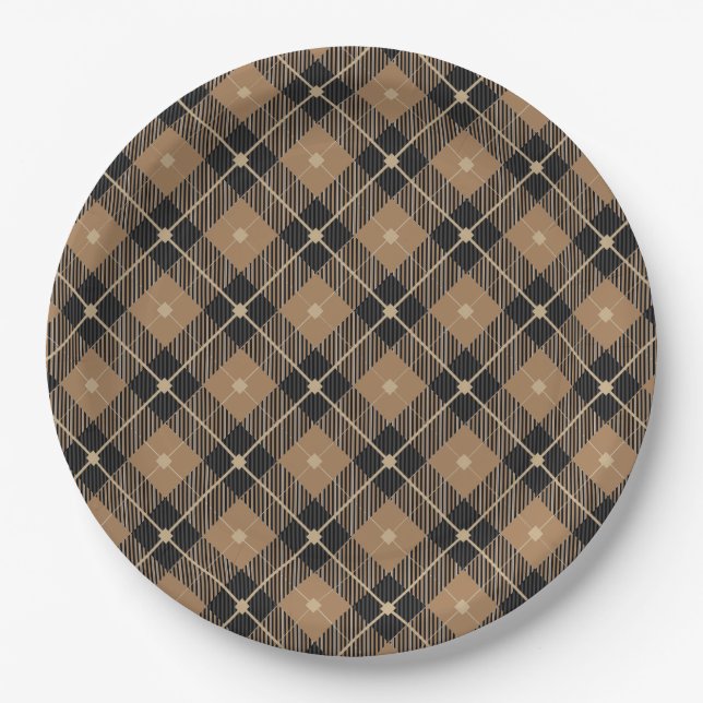 Assiettes En Carton Motif Brown  à la mode (Devant)