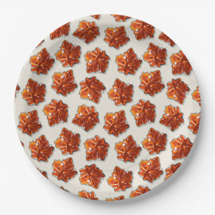 Assiettes En Carton Motif canadien de sirop d'érable