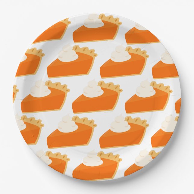 Assiettes En Carton Motif citrouille (Devant)