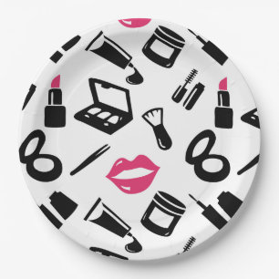 Assiettes En Carton Motif Cosmétique