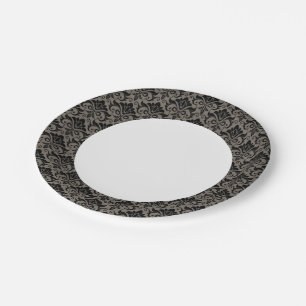 Assiettes En Carton Motif Damas 2