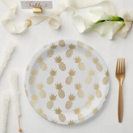 Assiettes En Carton Motif d'ananas