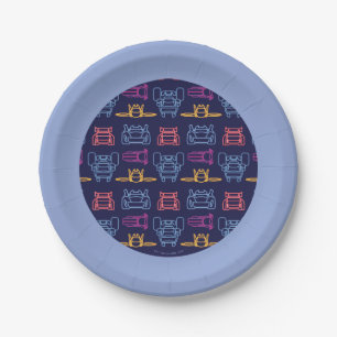 Assiettes En Carton Motif d'arrière-plan Batwheel™ Neon