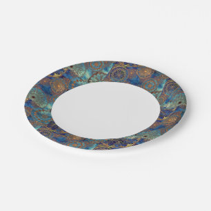 Assiettes En Carton motif d'art