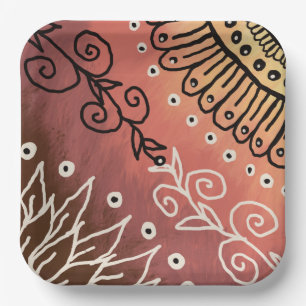 Assiettes En Carton Motif d'art drôle rouge