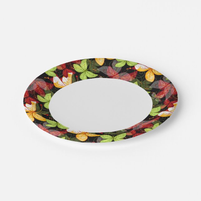 Assiettes En Carton Motif d'automne sombre (Angle)