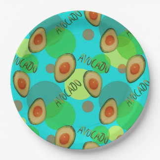 Assiettes En Carton Motif d'avocat frais et amusant
