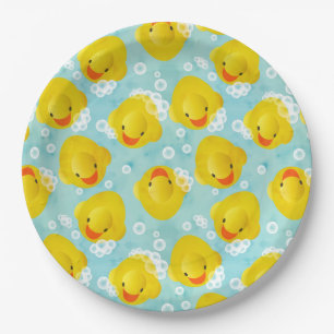 Assiettes En Carton Motif de bain canards en caoutchouc