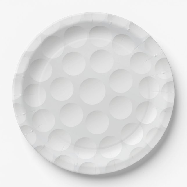 Assiettes En Carton Motif de balle de golf (Devant)