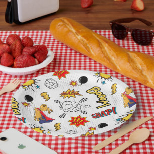 Assiettes En Carton Motif de bande dessinée mignon