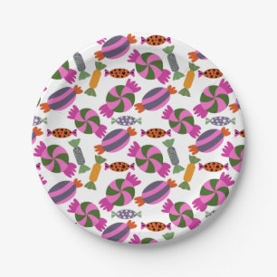 Assiettes En Carton Motif de bonbons   motif Lollies   lollipop 6