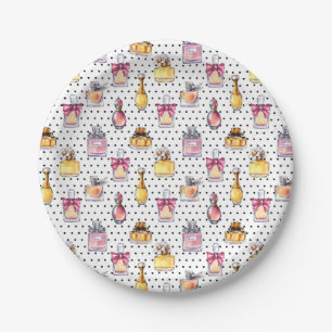 Assiettes En Carton Motif de bouteille de Parfum