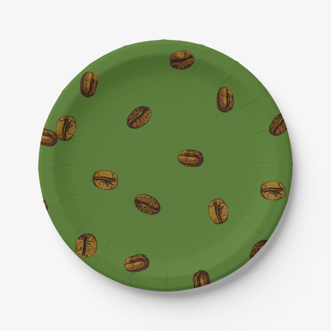 Assiettes En Carton Motif de café (Devant)