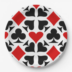 Assiettes En Carton Motif de cartes
