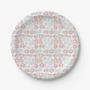 Assiettes En Carton Motif de cercle de point de polka
