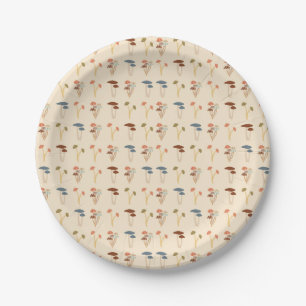 Assiettes En Carton Motif de champignons