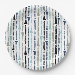 Assiettes En Carton Motif de clarinette