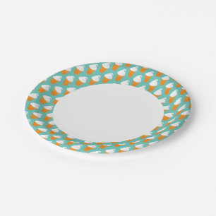 Assiettes En Carton Motif de cône de glace vanille